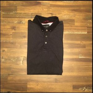 Denim & flower short sleeve polo